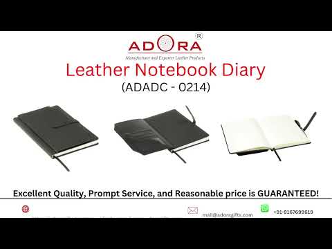 Adora black high quality pu leather executive notebook diary...