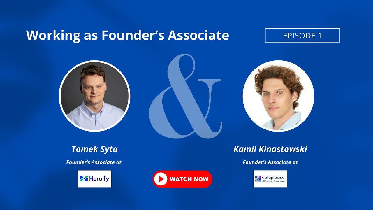 Working as Founder's Associate with Kamil Kinastowski | Episode 1