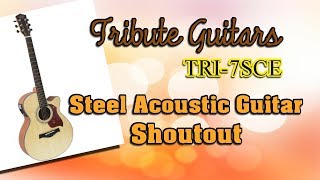 Video thumbnail for Tribute Guitars TRI-7SCE Steel Acoustic Guitar Demo by RecordingStudio9.com