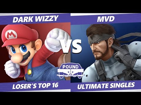 Pound 2019 SSBU - WBG MVD (Snake) VS MVG Dark Wizzy (Mario) Smash Ultimate Top 16 Losers
