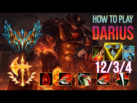 TOP 1 CHALLENGER Guides How to Play Darius Top & Carry + Best Build/Runes Season 12