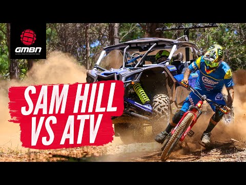 Can World Champion Mountain Bike Racer Sam Hill Beat An ATV? | Horsepower Vs Hill Power