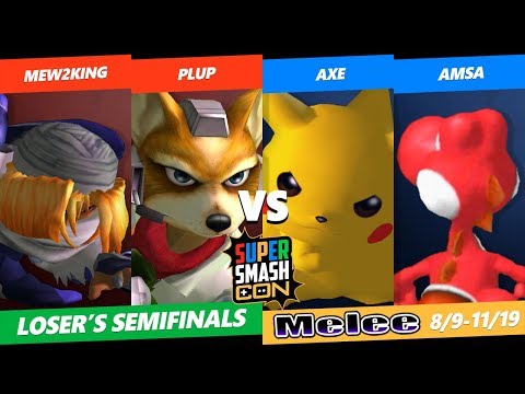 SSC 2019 SSBM Teams -  Plup & Mew2king VS  Axe & aMSa - Smash Melee Loser's Semis