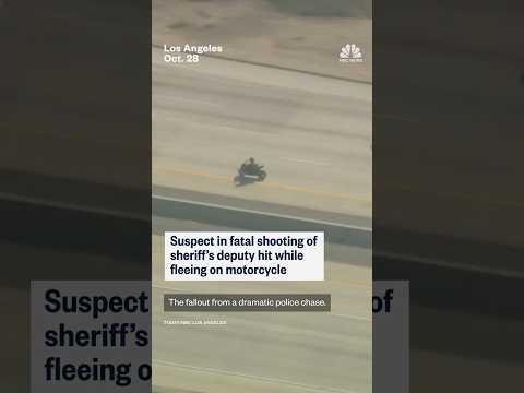 Suspect in fatal shooting of sheriff's deputy hit while fleeing on motorcycle