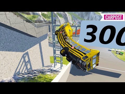 Extreme Car Crashes Down the Stairs 01 Simulation BeamNG.drive