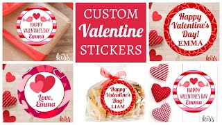 Personalized Valentine's Day Stickers from KissStickers.com!