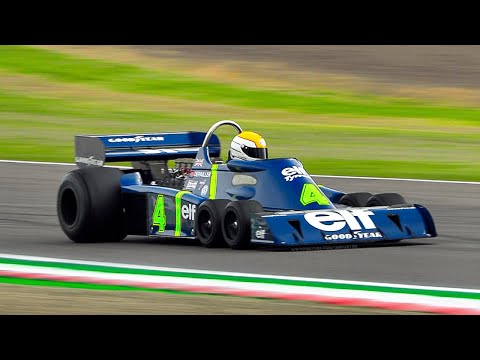 1976 Tyrrell P34: the 6-wheeled Formula 1 wonder in action at Imola - Accelerations & Pure Sound!