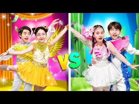 Rich Ballerina Couple Vs Poor Ballerina Couple At School! Who Will Win Ballet Contest?