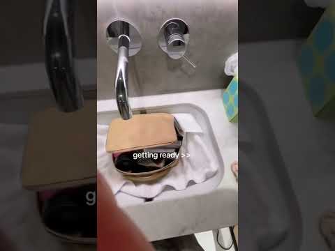 the makeup in the sink is so girl of me