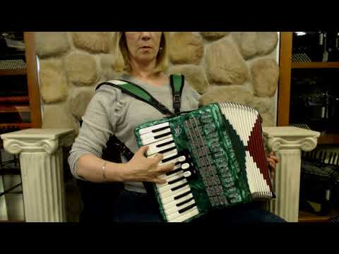 2915 - Green Red Weltmeister Rubin Piano Accordion MM 30 60 $999