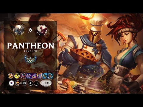 Pantheon Jungle vs Lee Sin - KR Challenger Patch 12.15