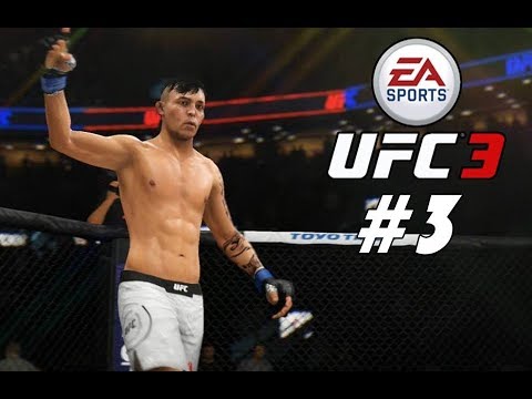 UFC 3 Featherweight Career Mode Walkthrough Part 3 - WHAT A FIGHT! (Lets Play Commentary)