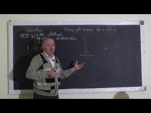 1/2 Lectia 1177 - Dreapta perpendiculara pe un plan Prisma Piramida Triunghi echilateral - Clasa 8