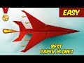 EASY Paper Plane That FLY FAR How To Make Paper Airplane EASY That FLY FAR Super Sonic Plane