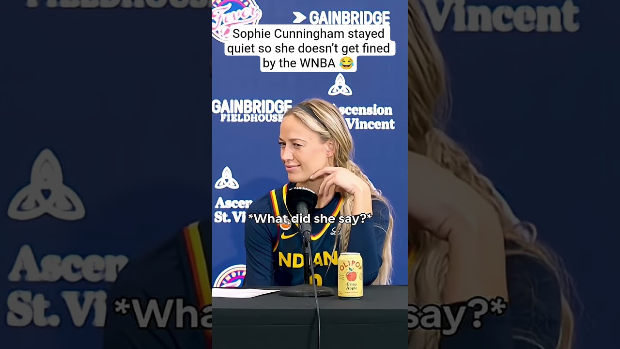 Sophie Cunningham stayed quiet so she doesn’t get fined by the WNBA 😂 #shorts #wnba #caitlinclark