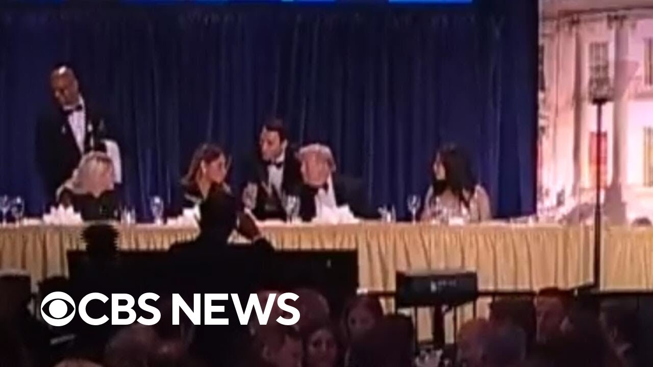 Watch: Moment Trump is evacuated from White House Correspondents' Dinner due to security incident