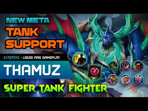 Liquid Fire Thamuz Gameplay | Tank Support Build 2021 | MLBB