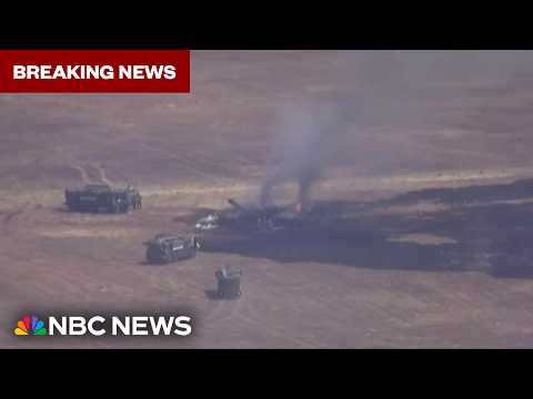 BREAKING: Fighter jet crashes in San Diego and sparks fire at air base