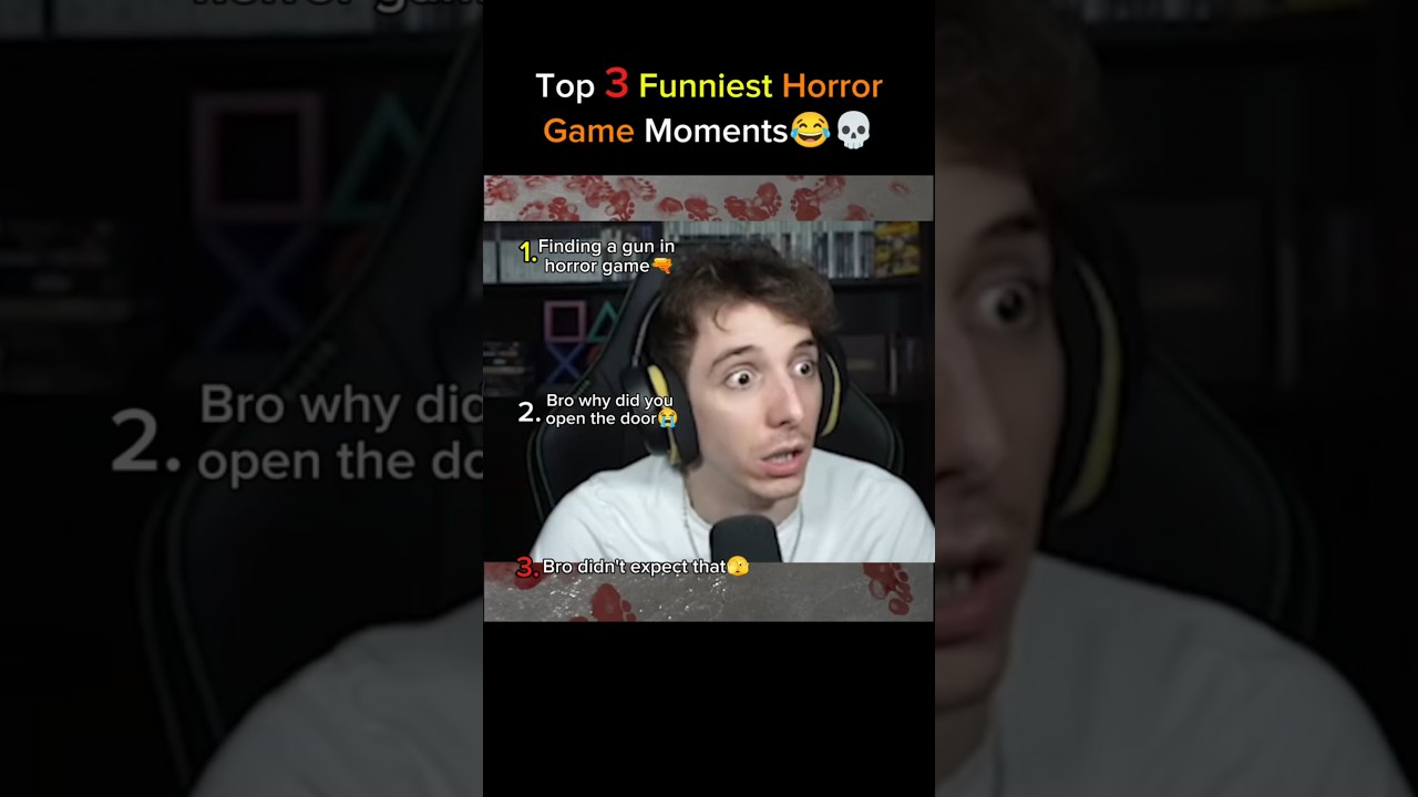 Top 3 Funniest Horror Game Moments😂💀(#2 is every gun in horror games🤣🔫)