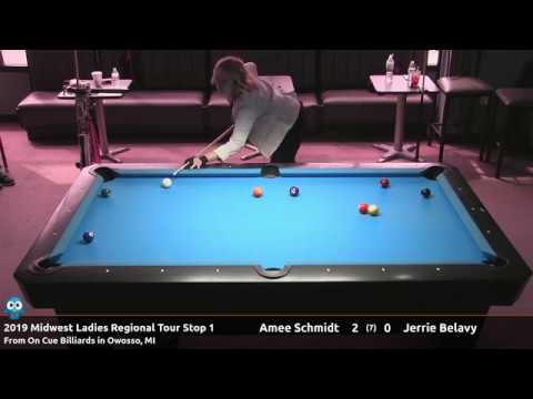 Amee Schmidt vs Jerrie Belavy - 9 Ball - 2019 MLRT Stop #1