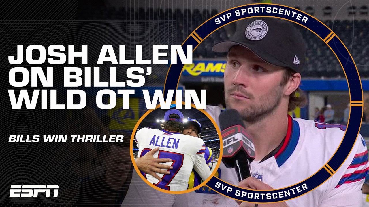 Josh Allen joins SportsCenter following THRILLING win + Analysis from Bills' OT win | SC with SVP