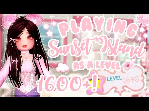 Playing SUNSET ISLAND as a level 1600+! 💗✨ | Royale High Roblox