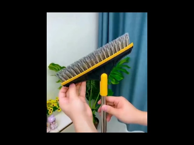 Vídeo relacionado con MR.SIGA Cepillo de Limpieza de Suelo con Mango Largo, 2 en 1 y escobilla de Goma para Limpiar baño, Patio, Garaje, Pared, Cepillo de Limpieza de Azulejos con cerdas rígidas