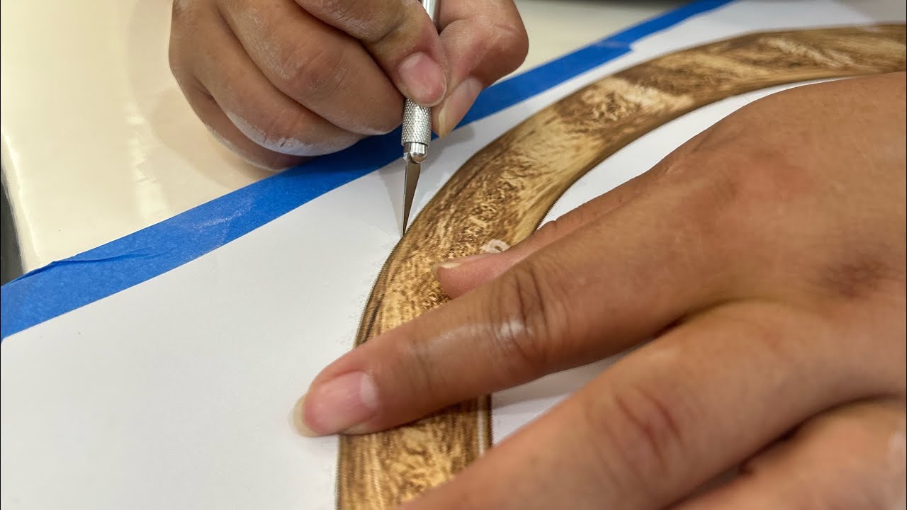 How make a letter C in terrazzo by Woman Business Owner. 