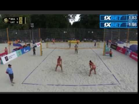 Tina Graudina/Anastasija Kravcenoka vs. Maria Clara/Elize Maia - beach volleyball