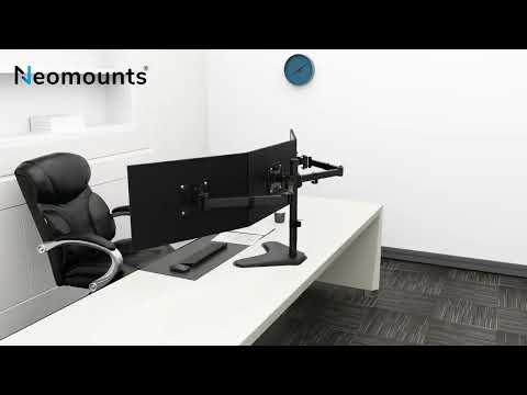 Neomounts FPMA-D550DD3BLACK dreifach Monitor Tischständer video preview