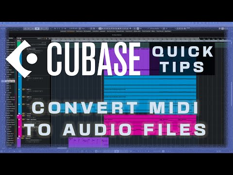 How To Convert an Instrument or MIDI track in Cubase to Audio (WAV)