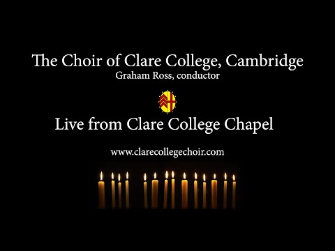 Vocal Recital; Choral Evensong live from Clare College Chapel - Sunday 19 November 2023