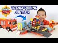 Fireman Transforming Jupiter Fire Engine And Fire Station CKN