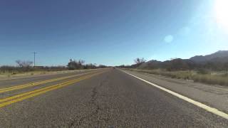 preview picture of video 'AZ SR 86 Highway East from Sells toward Kitt Peak, AZ, 6 March 2015,  GP028961'