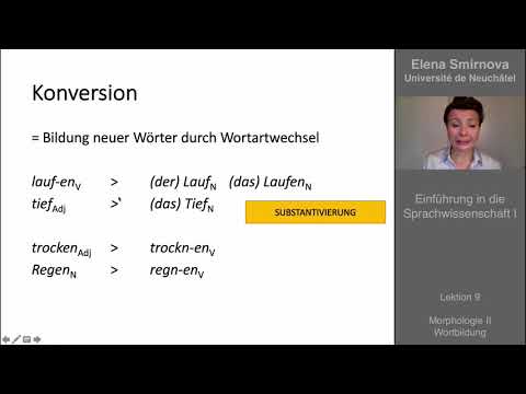 Einführung in die Sprachwissenschaft: Thema 9 - Wortbildungsmorphologie