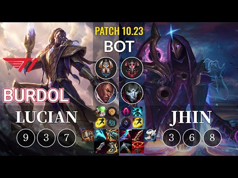 T1 Burdol Lucian vs Jhin Bot - KR Patch 10.23