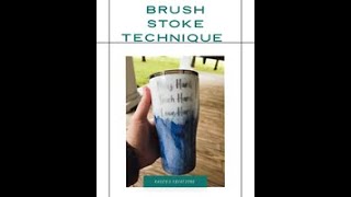 Brush stoke technique Alcohol ink tumbler