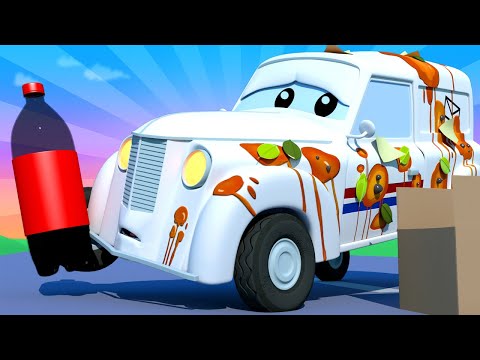 Peter das Postauto und der Kasten mit Limonade - Autopolis  💧 Lastwagen Zeichentrickfilme für Kinder