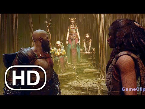Kratos Meets The Norns Fate Reveal Scene 4K - God Of War Ragnarok