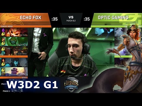Echo Fox vs OpTic Gaming | Week 3 Day 2 of S8 NA LCS Spring 2018 | FOX vs OPT W3D2 G1