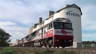 preview picture of video 'Australian Freight Trains : SCT at Redhill.  Sun 19/08/12'