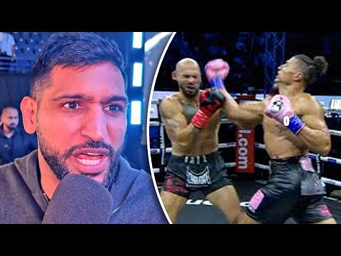 'DISGRACE!' Amir Khan TRASHES 'PILE OF S**T' Andrew Tate FIGHT & LEAVES ARENA