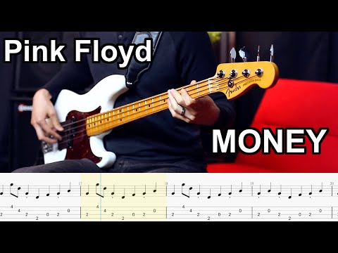 Pink Floyd - Money  // BASS COVER + Play-Along Tabs