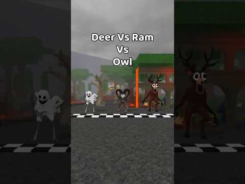 Deer Vs Ram Vs Owl Race Competition🤑! #99nightintheforest #roblox #robloxedit #robloxshorts
