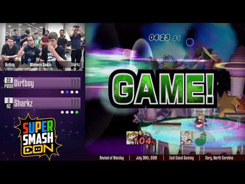 Dirtboy (Peach) vs Sharkz (Ice Climbers) [Winner's Semis] - Project M at Super Smash Con 2018