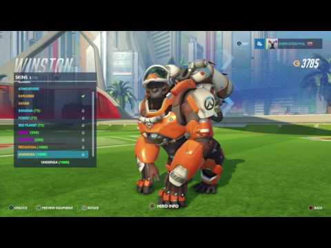 Overwatch Gameplay: August 21, 2016 pt1 - Selecting a New LEGENDARY Skin!