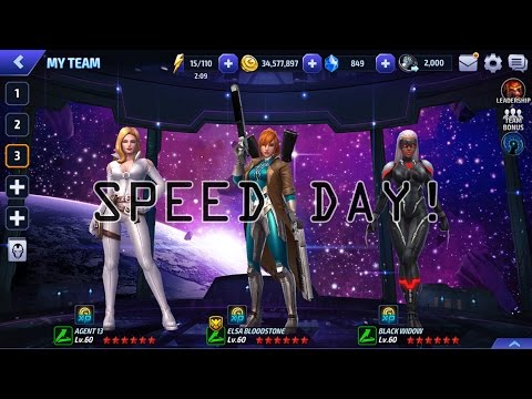 Marvel Future Fight: AB - SPEED DAY 163k | Elsa / Agent 13 / Black Widow (No T2)