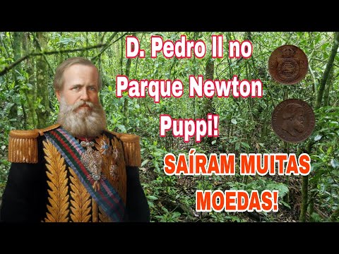 Muitas moedas do Império no Parque Newton Puppi