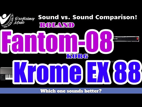 Korg Krome EX 88 vs Roland Fantom-08: Sound vs Sound COMPARISON! Which one SOUNDS better?
