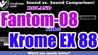 Video thumbnail for Korg Krome EX 88 vs Roland Fantom-08: Sound vs Sound COMPARISON! Which one SOUNDS better? by Proficiency Music